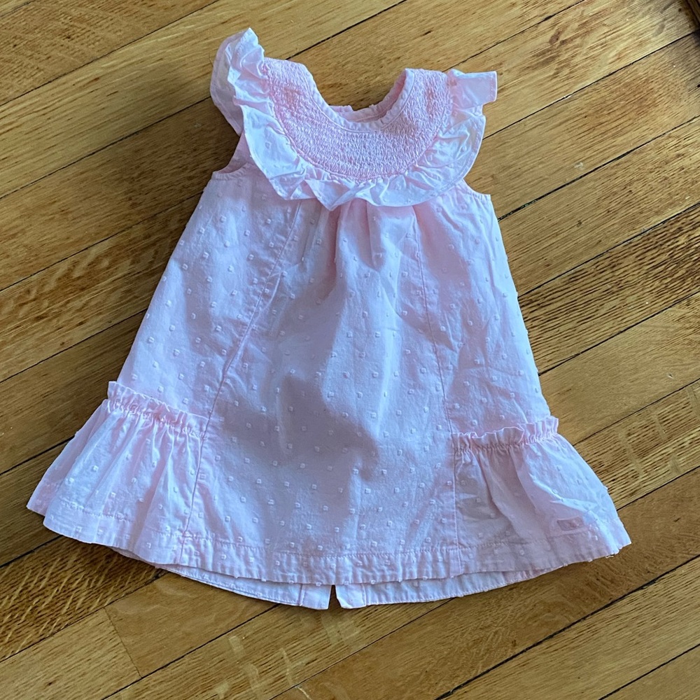 lili gaufrette pink sundress 6 months. NEW